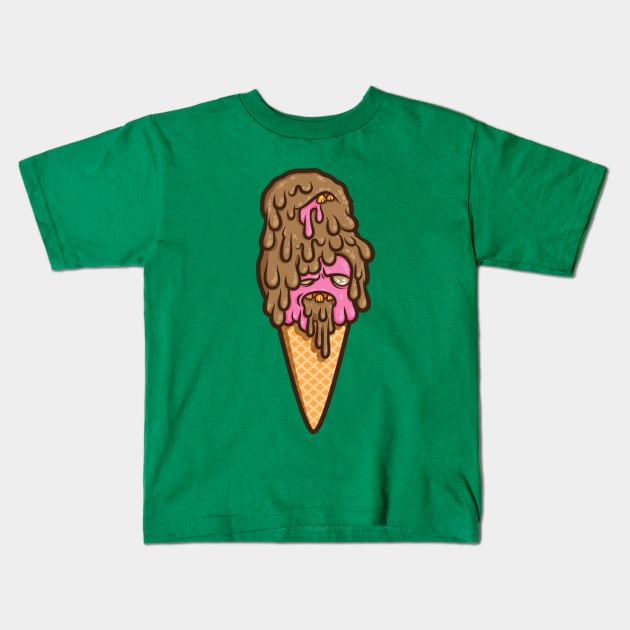 Double Scoop Monstrosity (choc) Kids T-Shirt by JenniferSmith